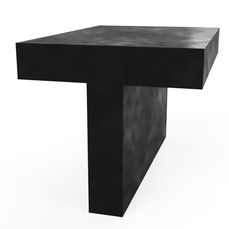 T section rubber fender render